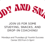 Study and snack event flyer
